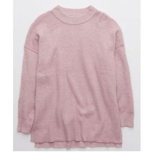 🆕 AERIE WAFFLE OVERSIZED CREW SWEATER - XS
